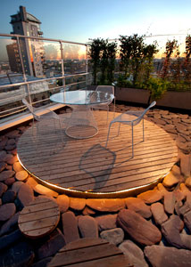 Penthouse flat roof terraces