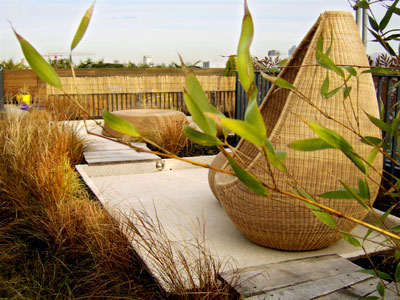 Beach theme roof terrace