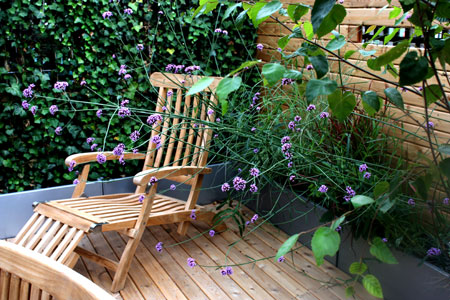 Small private roof terrace