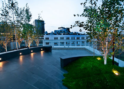 Penthouse flat roof terraces