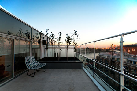 Penthouse flat roof terraces