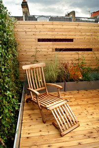 Small private roof terrace