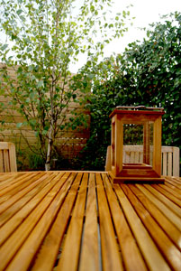 Small private roof terrace