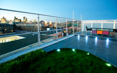 Penthouse flat roof terraces