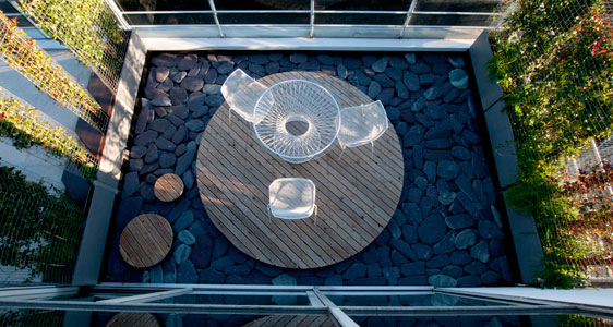 Penthouse flat roof terraces