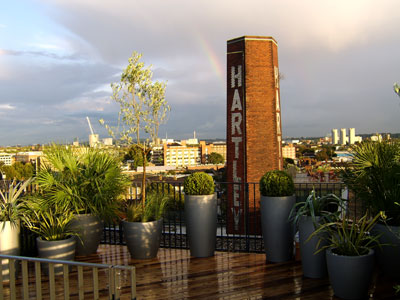 Converter factory roof terrace